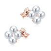 Charming Pearl Cluster Silver Ear Stud STS-5264